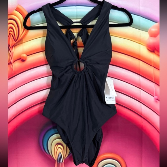 Sunshine 79 Swim Suit NEW Black One-Piece Swimsuit with Cutout - Picture 3 of 11
